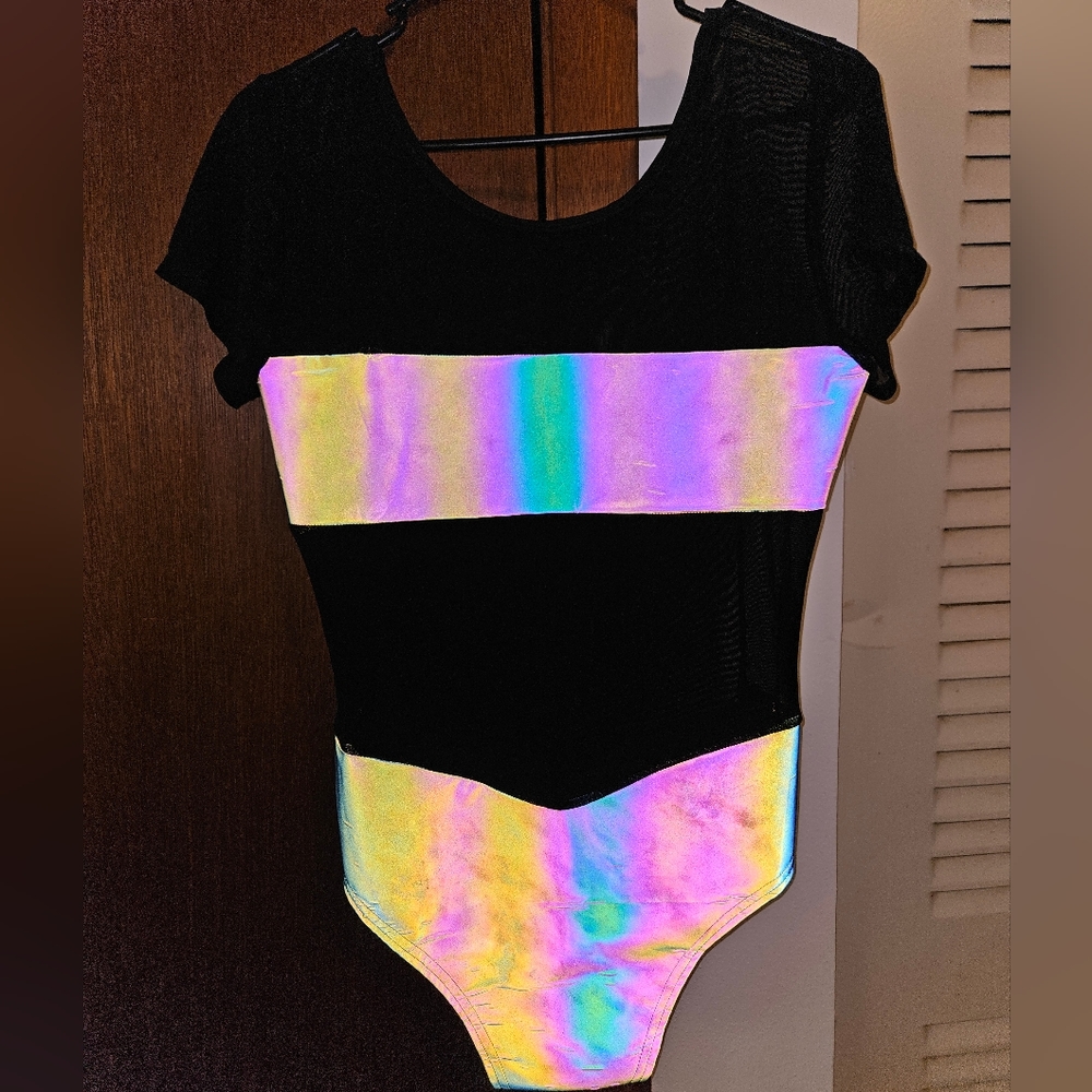 Rolita Couture reflective mesh bodysuit- L